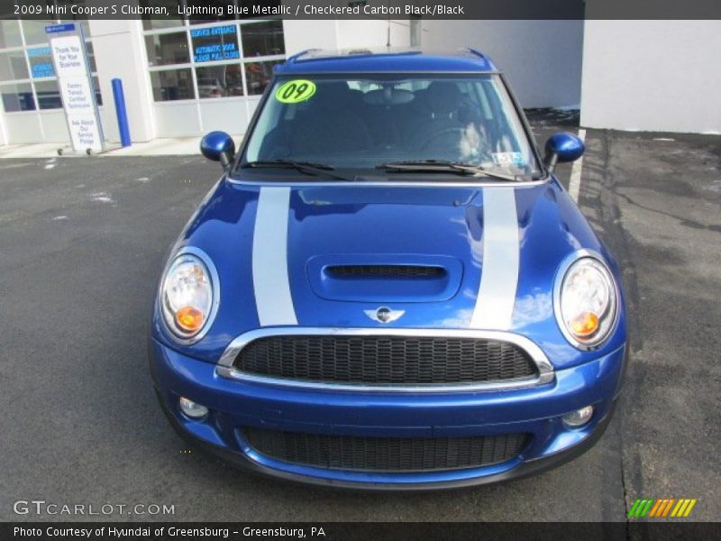 Lightning Blue Metallic / Checkered Carbon Black/Black 2009 Mini Cooper S Clubman