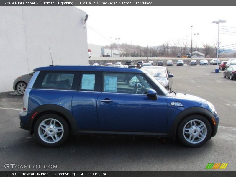 Lightning Blue Metallic / Checkered Carbon Black/Black 2009 Mini Cooper S Clubman