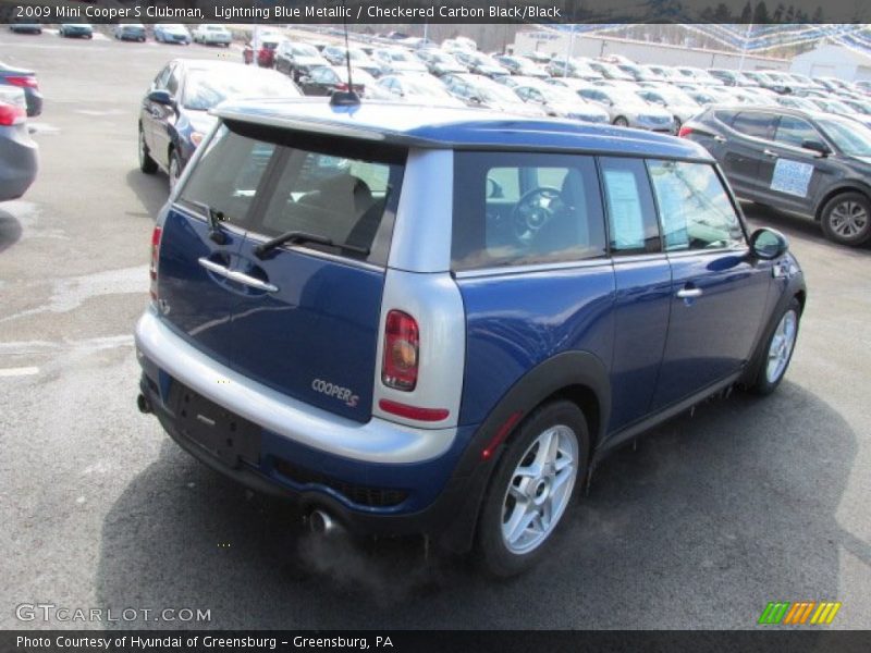 Lightning Blue Metallic / Checkered Carbon Black/Black 2009 Mini Cooper S Clubman