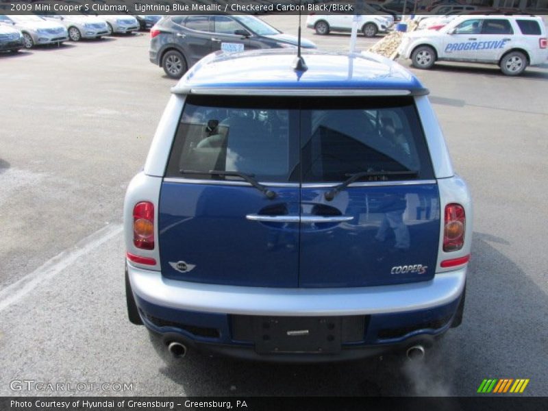 Lightning Blue Metallic / Checkered Carbon Black/Black 2009 Mini Cooper S Clubman
