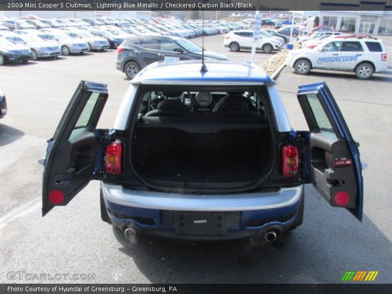 Lightning Blue Metallic / Checkered Carbon Black/Black 2009 Mini Cooper S Clubman