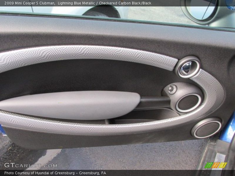 Lightning Blue Metallic / Checkered Carbon Black/Black 2009 Mini Cooper S Clubman