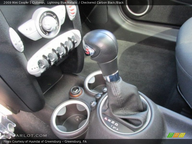Lightning Blue Metallic / Checkered Carbon Black/Black 2009 Mini Cooper S Clubman
