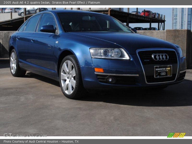 Stratos Blue Pearl Effect / Platinum 2005 Audi A6 4.2 quattro Sedan