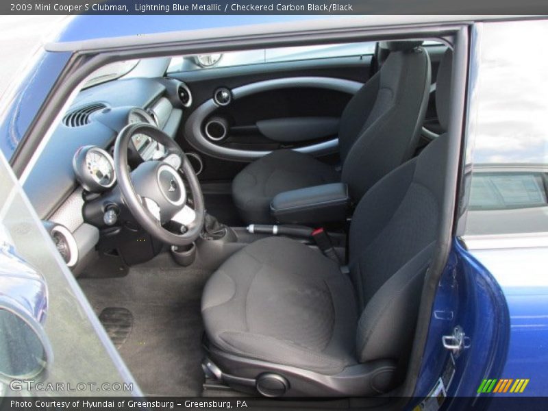Lightning Blue Metallic / Checkered Carbon Black/Black 2009 Mini Cooper S Clubman