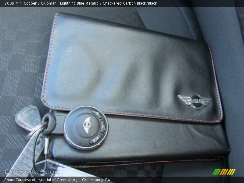 Lightning Blue Metallic / Checkered Carbon Black/Black 2009 Mini Cooper S Clubman