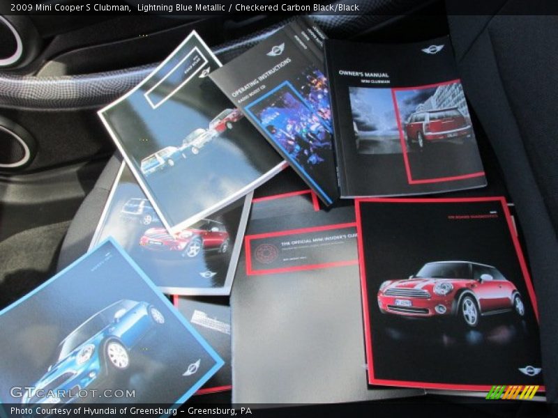 Lightning Blue Metallic / Checkered Carbon Black/Black 2009 Mini Cooper S Clubman