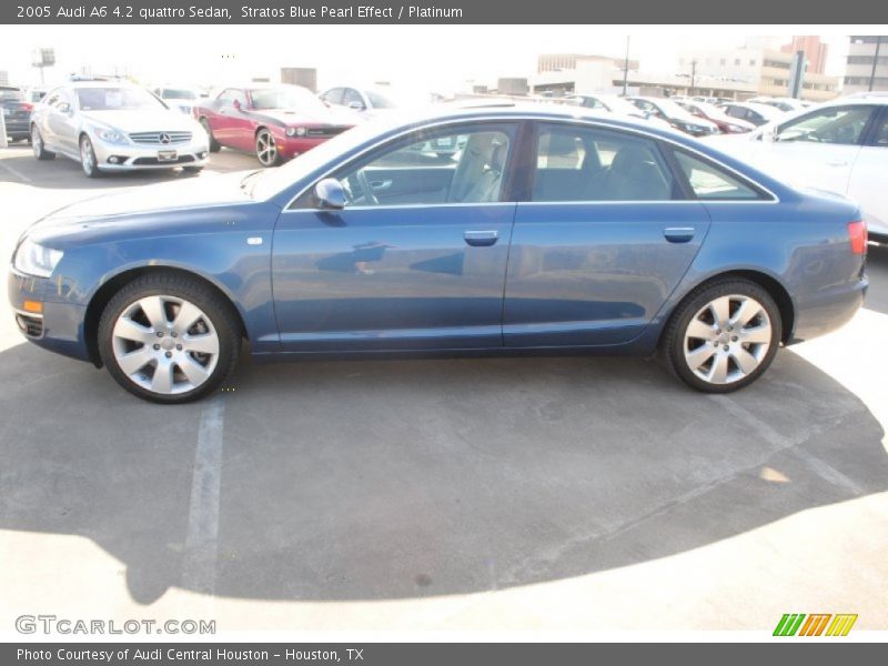 Stratos Blue Pearl Effect / Platinum 2005 Audi A6 4.2 quattro Sedan
