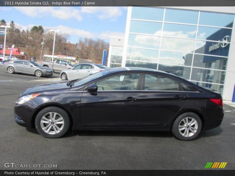 Indigo Blue Pearl / Camel 2011 Hyundai Sonata GLS