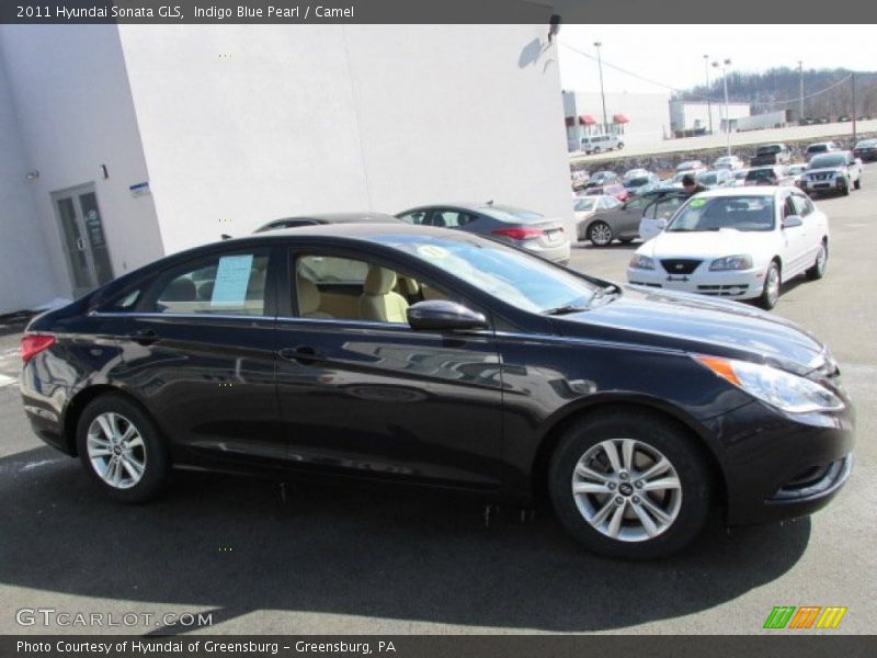 Indigo Blue Pearl / Camel 2011 Hyundai Sonata GLS