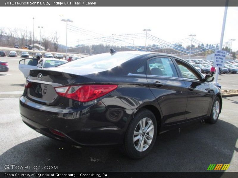 Indigo Blue Pearl / Camel 2011 Hyundai Sonata GLS