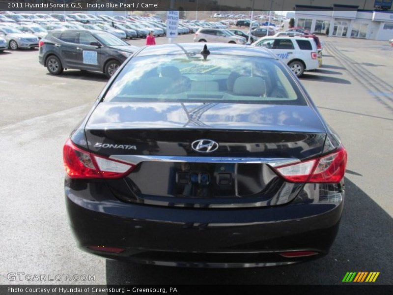 Indigo Blue Pearl / Camel 2011 Hyundai Sonata GLS