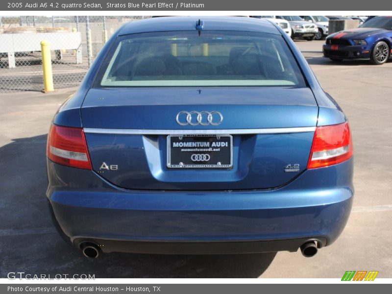 Stratos Blue Pearl Effect / Platinum 2005 Audi A6 4.2 quattro Sedan
