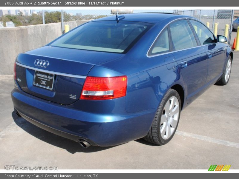 Stratos Blue Pearl Effect / Platinum 2005 Audi A6 4.2 quattro Sedan