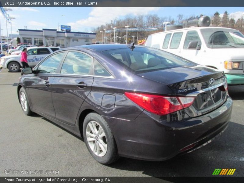 Indigo Blue Pearl / Camel 2011 Hyundai Sonata GLS