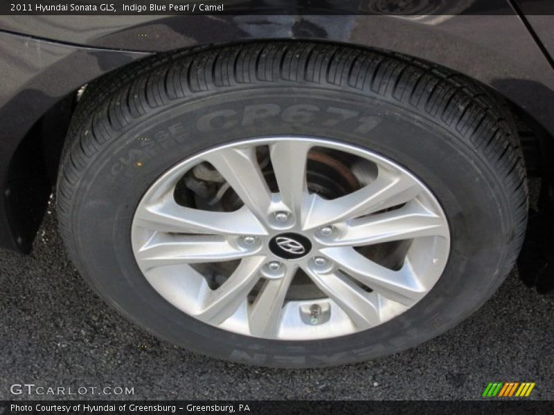 Indigo Blue Pearl / Camel 2011 Hyundai Sonata GLS