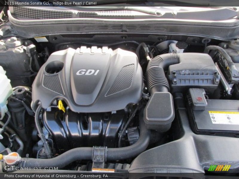 Indigo Blue Pearl / Camel 2011 Hyundai Sonata GLS