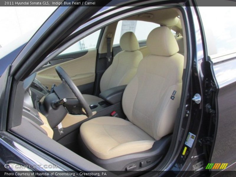 Indigo Blue Pearl / Camel 2011 Hyundai Sonata GLS