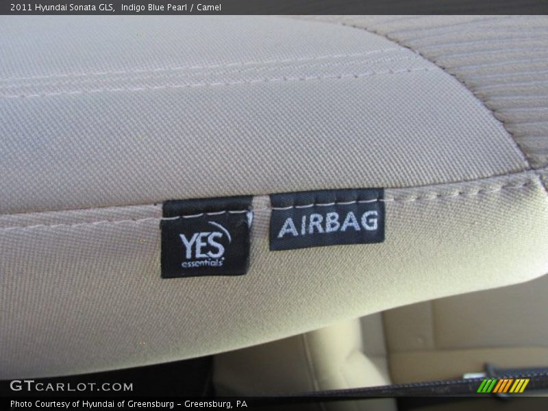 Indigo Blue Pearl / Camel 2011 Hyundai Sonata GLS
