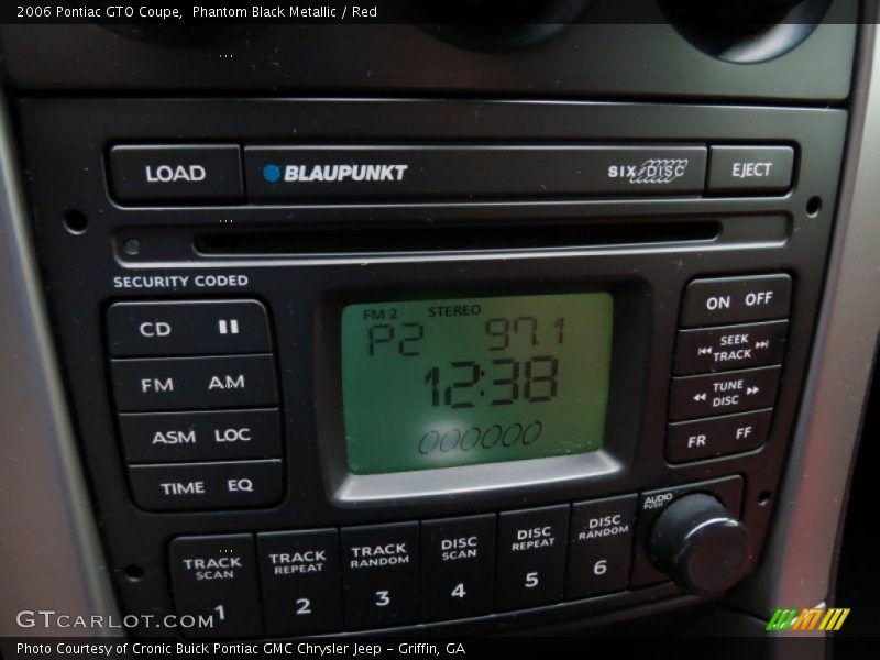 Audio System of 2006 GTO Coupe