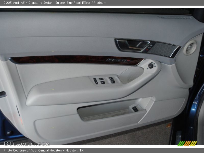 Stratos Blue Pearl Effect / Platinum 2005 Audi A6 4.2 quattro Sedan
