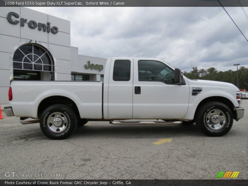 Oxford White / Camel 2008 Ford F250 Super Duty XLT SuperCab