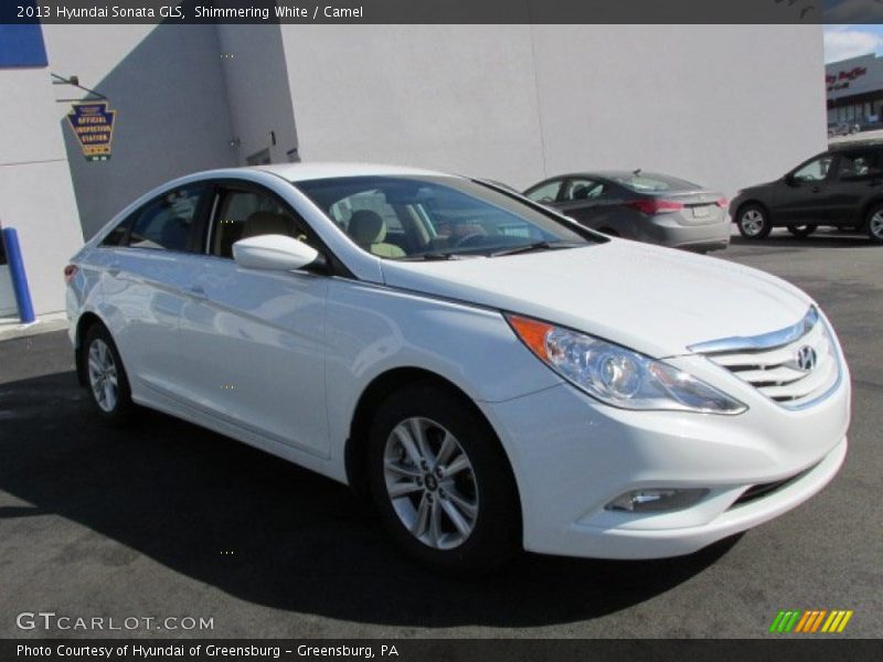 Shimmering White / Camel 2013 Hyundai Sonata GLS