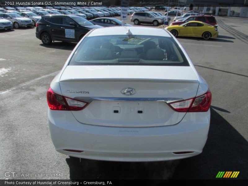 Shimmering White / Camel 2013 Hyundai Sonata GLS