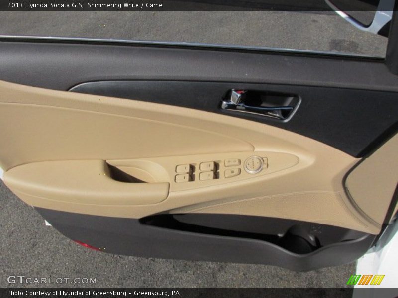 Shimmering White / Camel 2013 Hyundai Sonata GLS