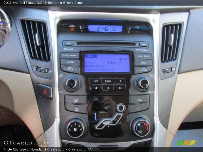 Shimmering White / Camel 2013 Hyundai Sonata GLS