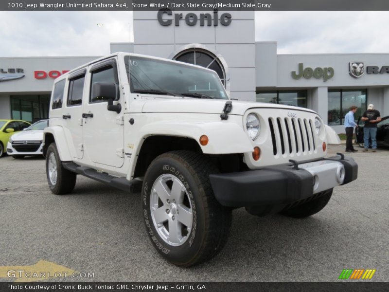 Stone White / Dark Slate Gray/Medium Slate Gray 2010 Jeep Wrangler Unlimited Sahara 4x4