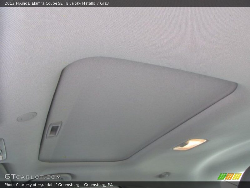 Blue Sky Metallic / Gray 2013 Hyundai Elantra Coupe SE