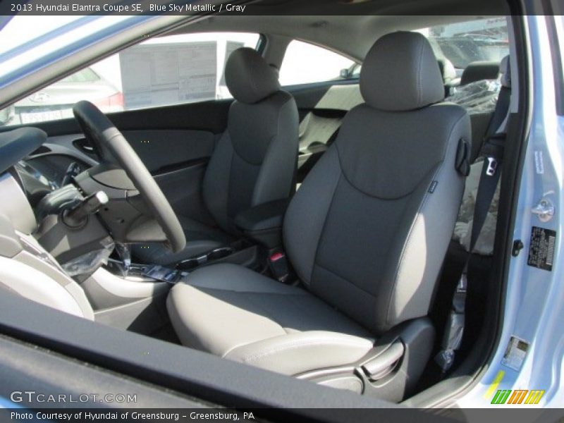 Blue Sky Metallic / Gray 2013 Hyundai Elantra Coupe SE