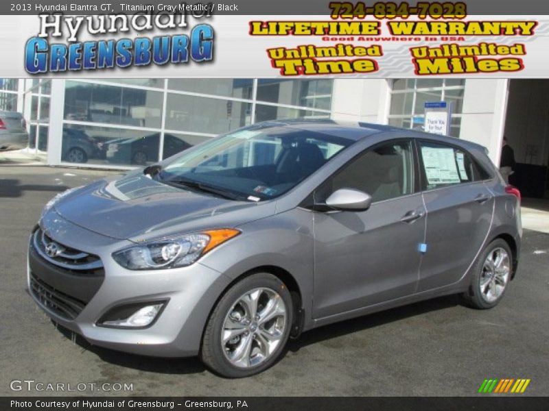 Titanium Gray Metallic / Black 2013 Hyundai Elantra GT