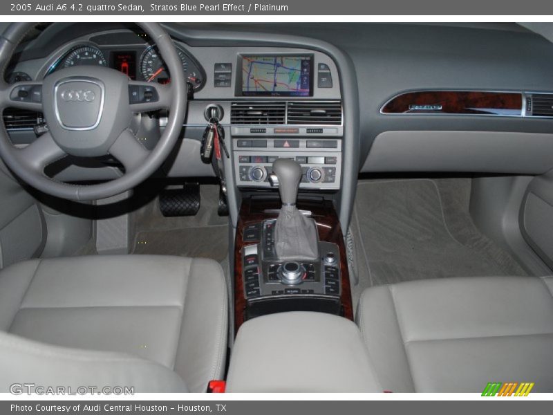 Stratos Blue Pearl Effect / Platinum 2005 Audi A6 4.2 quattro Sedan