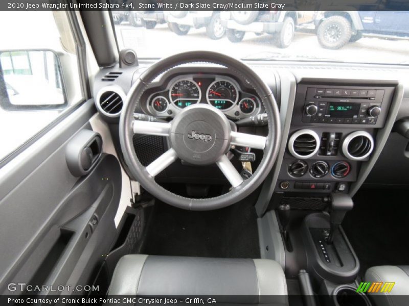 Stone White / Dark Slate Gray/Medium Slate Gray 2010 Jeep Wrangler Unlimited Sahara 4x4