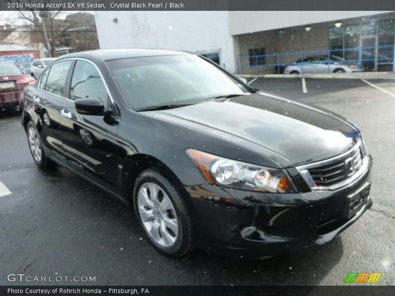 Crystal Black Pearl / Black 2010 Honda Accord EX V6 Sedan