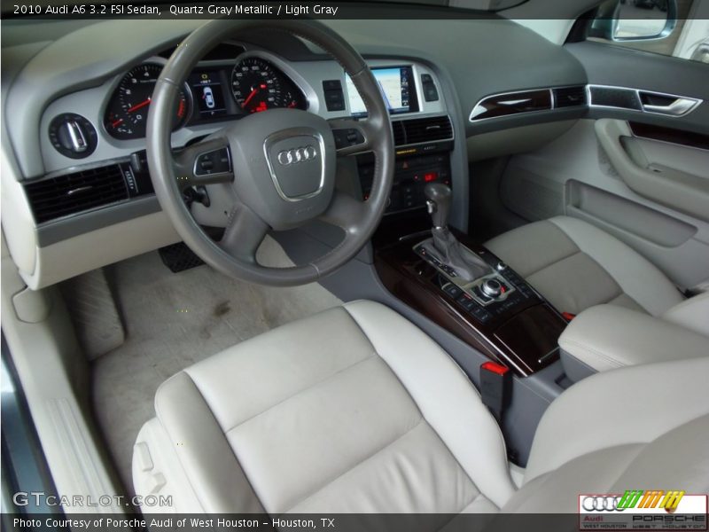 Quartz Gray Metallic / Light Gray 2010 Audi A6 3.2 FSI Sedan