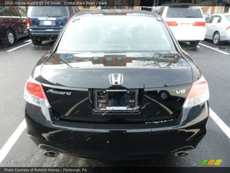 Crystal Black Pearl / Black 2010 Honda Accord EX V6 Sedan