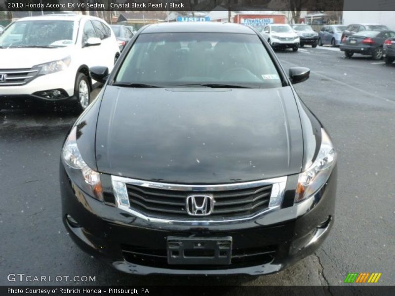 Crystal Black Pearl / Black 2010 Honda Accord EX V6 Sedan