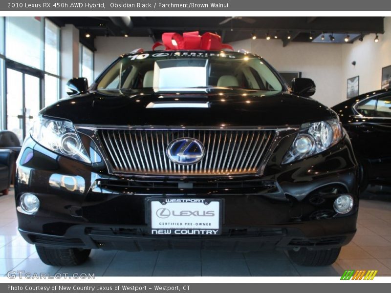 Obsidian Black / Parchment/Brown Walnut 2010 Lexus RX 450h AWD Hybrid