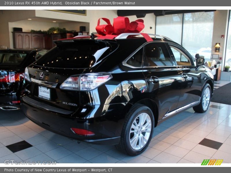 Obsidian Black / Parchment/Brown Walnut 2010 Lexus RX 450h AWD Hybrid