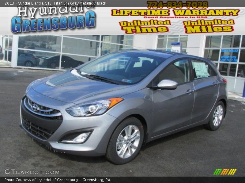 Titanium Gray Metallic / Black 2013 Hyundai Elantra GT