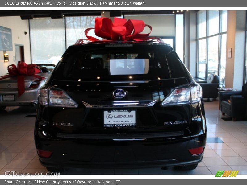 Obsidian Black / Parchment/Brown Walnut 2010 Lexus RX 450h AWD Hybrid