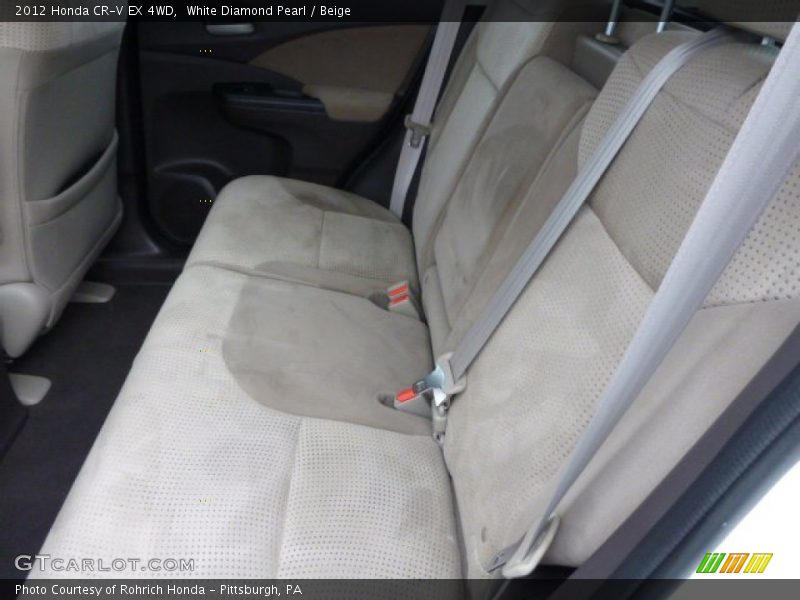 White Diamond Pearl / Beige 2012 Honda CR-V EX 4WD
