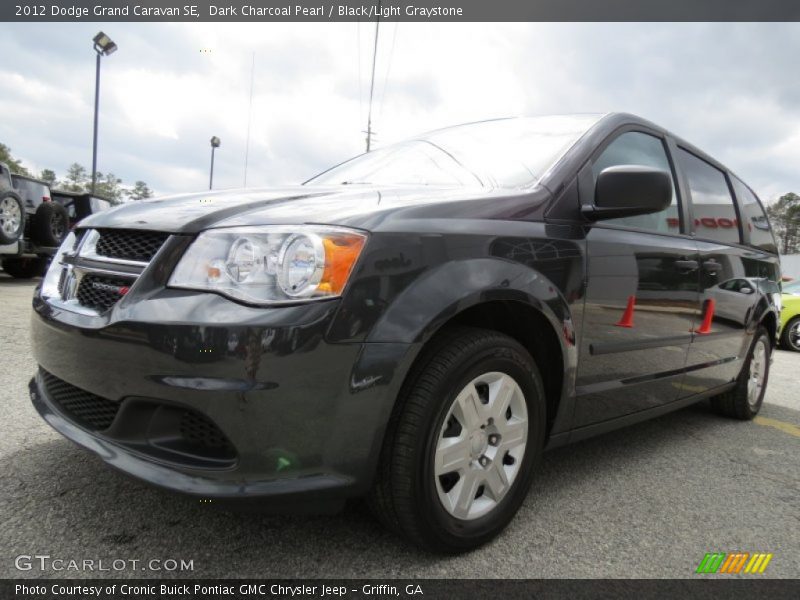Dark Charcoal Pearl / Black/Light Graystone 2012 Dodge Grand Caravan SE