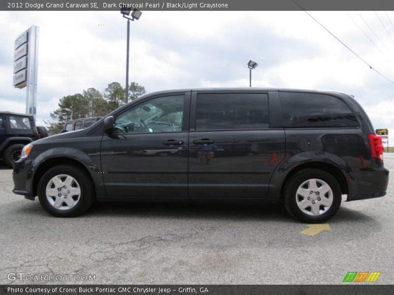 Dark Charcoal Pearl / Black/Light Graystone 2012 Dodge Grand Caravan SE