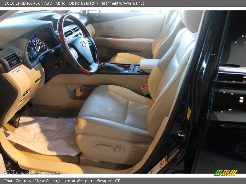 Obsidian Black / Parchment/Brown Walnut 2010 Lexus RX 450h AWD Hybrid