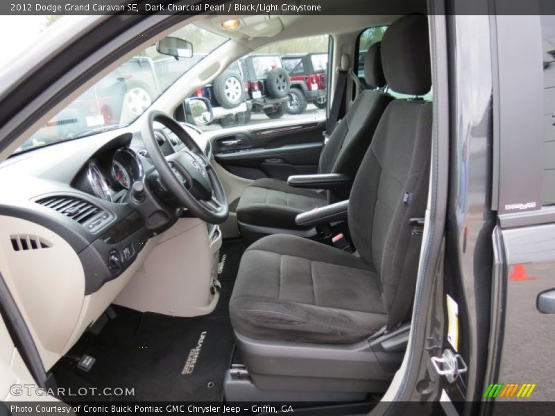 Dark Charcoal Pearl / Black/Light Graystone 2012 Dodge Grand Caravan SE
