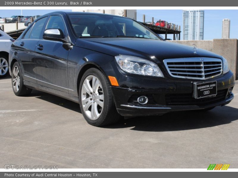Black / Black 2009 Mercedes-Benz C 300 Luxury